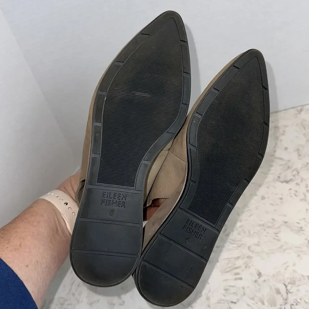 EILEEN FISHER Devi Tumbled Nubuck Leather Slingback